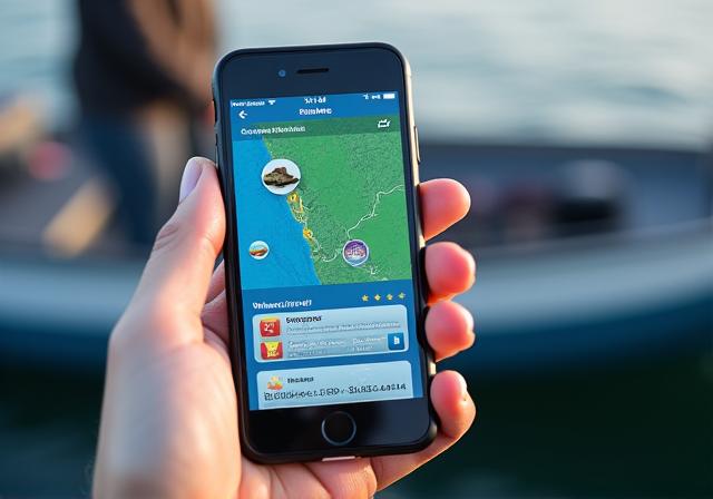 Fishing App on Smartphone